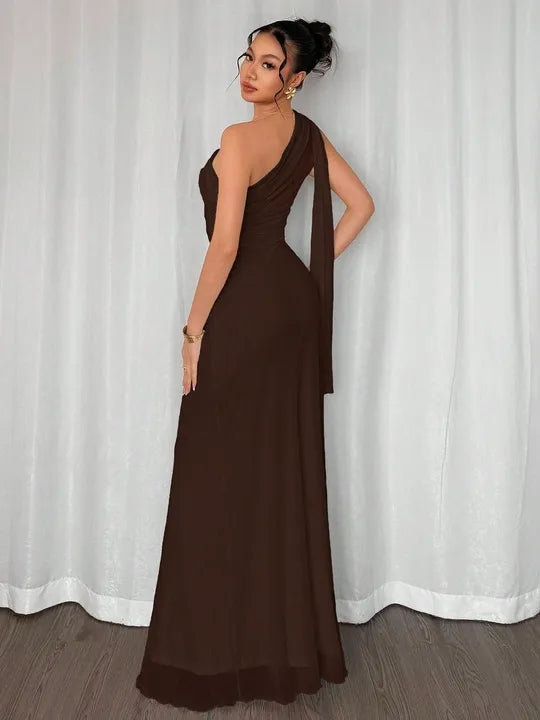 Navy Mesh Elegant Cocktail Dress