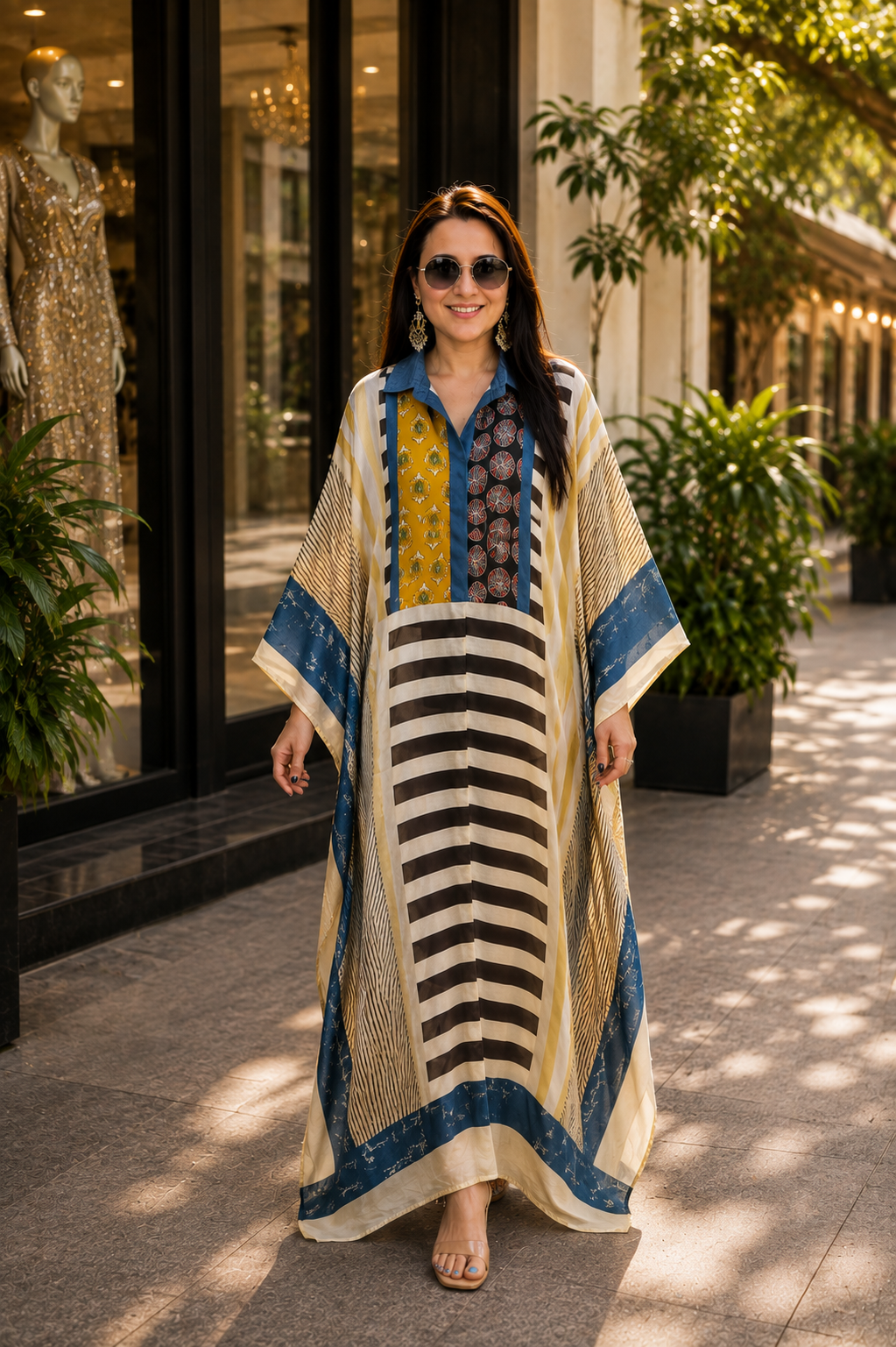 Patchwork Charm Kaftan Set