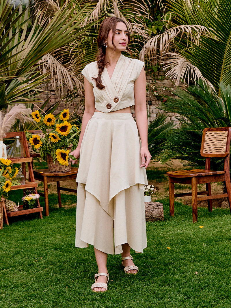 Alaya Ivory Co-ord Set for Women