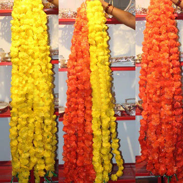 Artificial Marigold Flower Strings 4ft