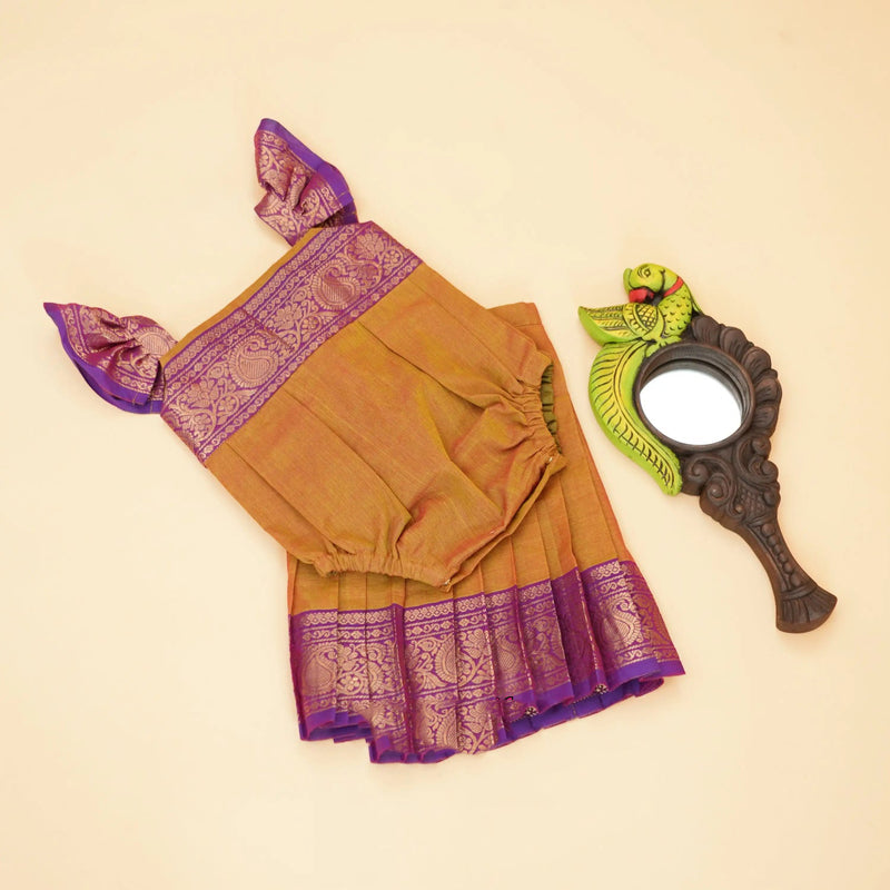 Ayla Orange & Purple Romper Set