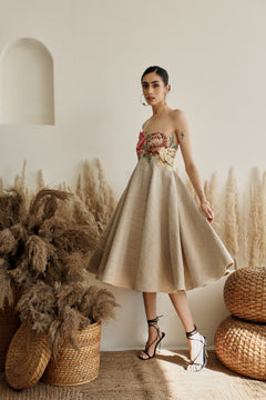 Azelea Handcrafted Dress with Cut-Out Flowers