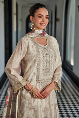 Off-White Chinnon Fitoor-e-Phool Suit Set