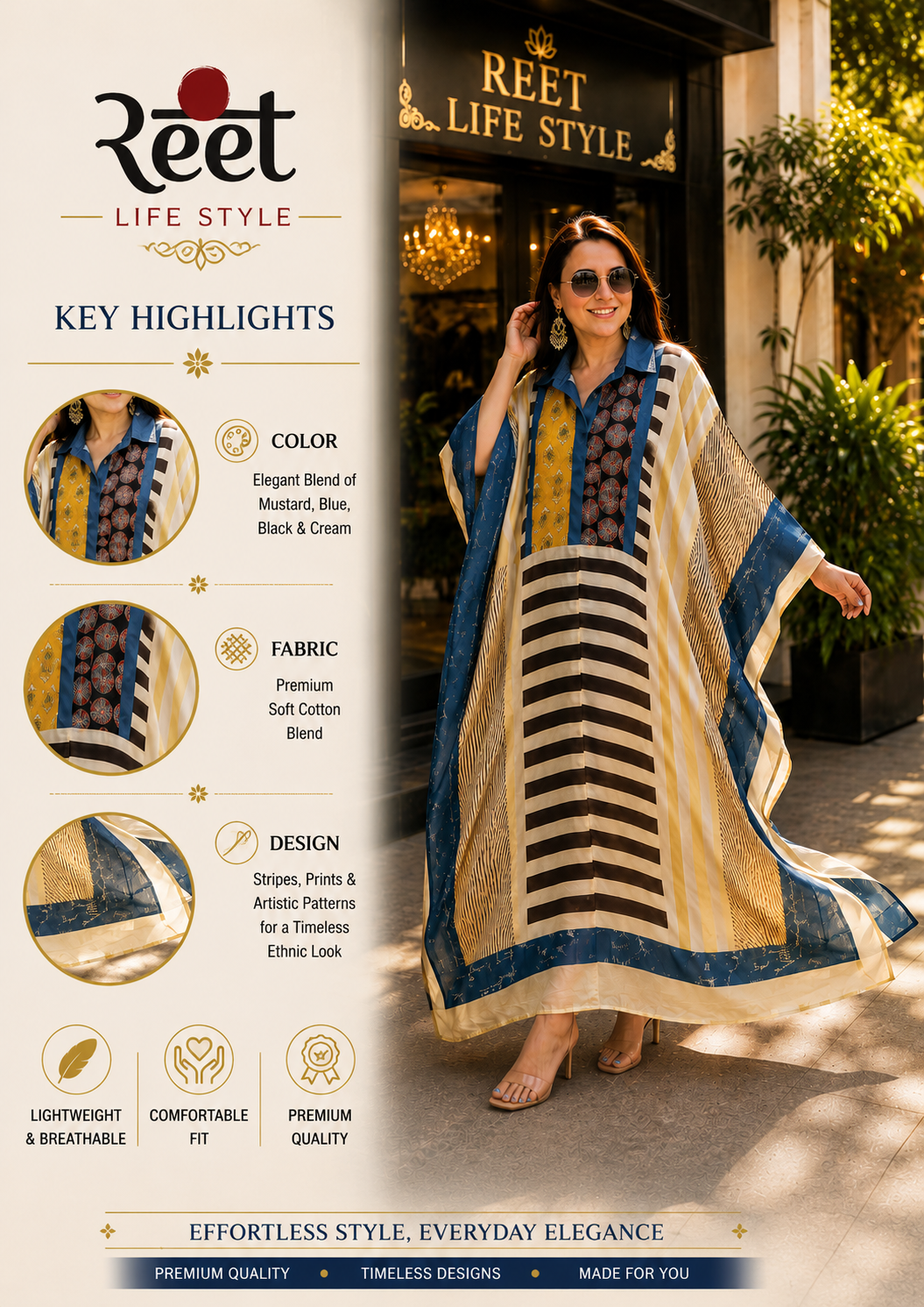 Patchwork Charm Kaftan Set