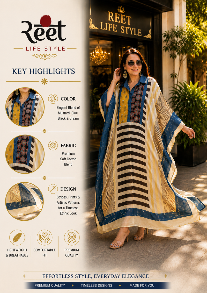 Patchwork Charm Kaftan Set