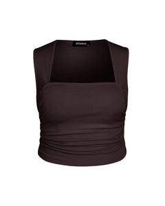 Brown crop top