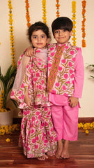 Pink Cotton Bachapan Nazakat Sharara Set