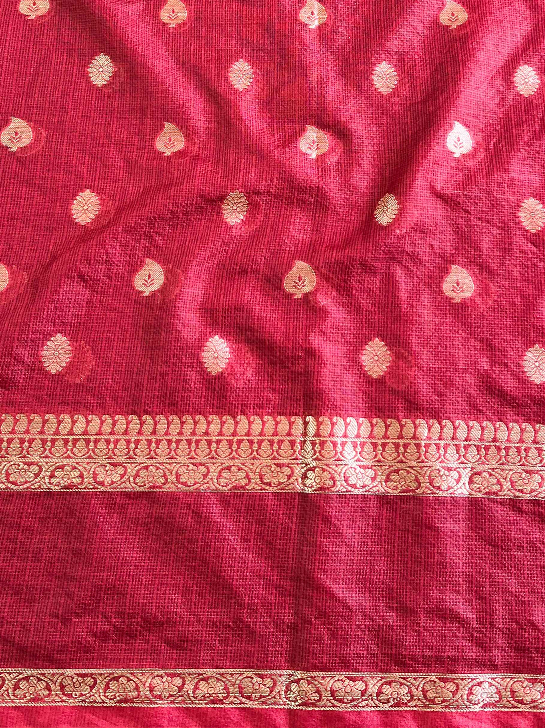 Banarasee Cotton Silk Kota Checks Saree