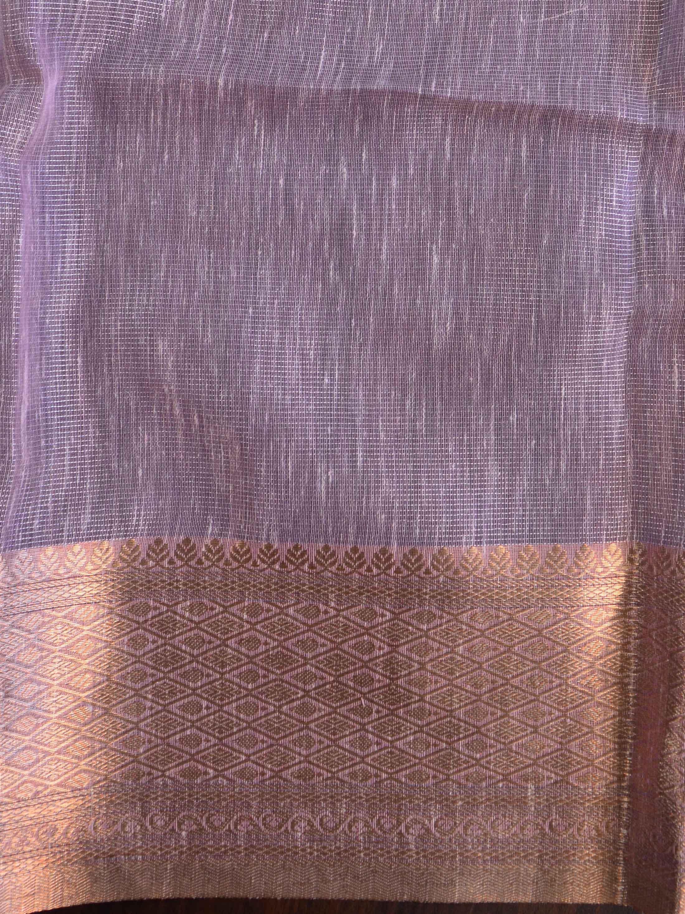 Banarasee Pink Linen Tissue Zari Saree