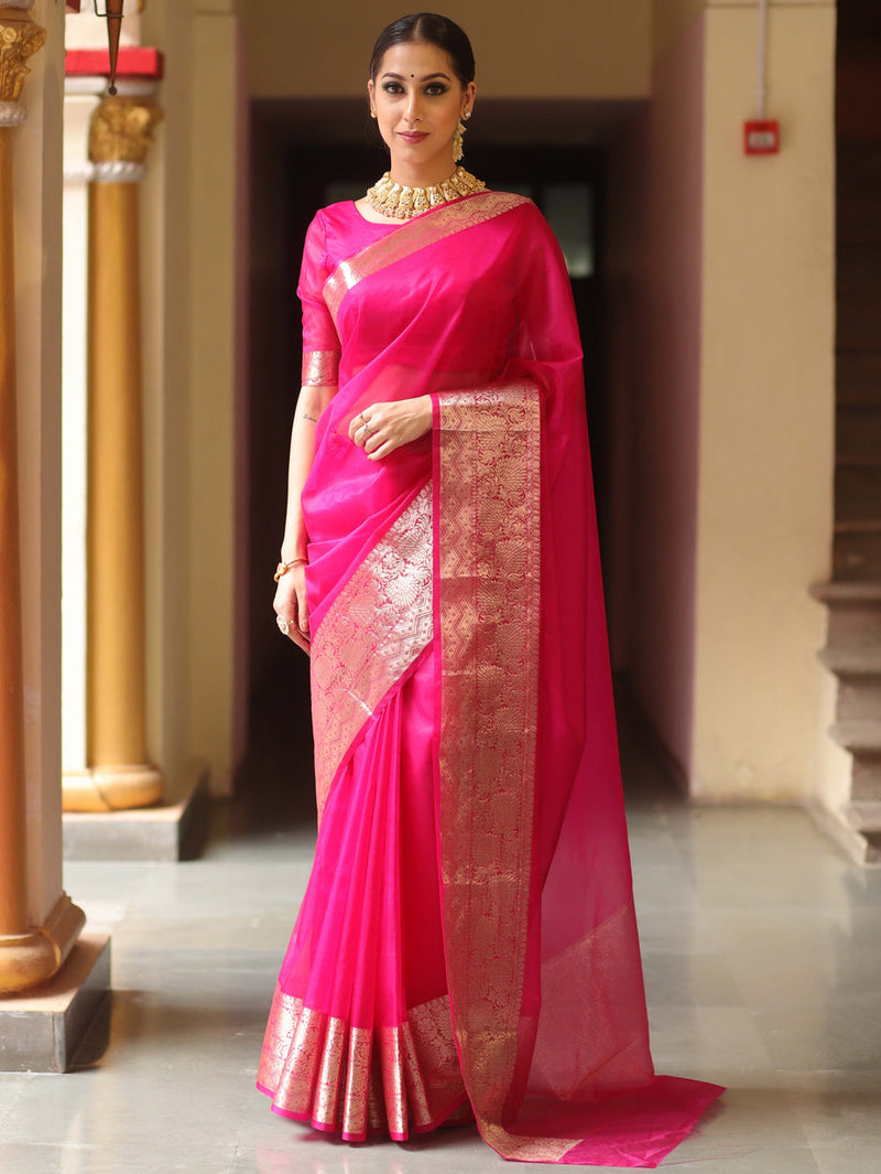 Party wear organza saree