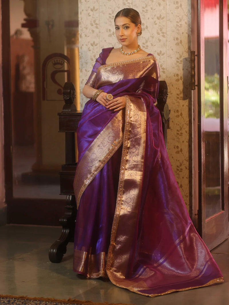 Purple saree