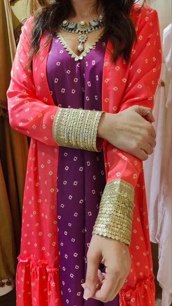 purple navratri dress