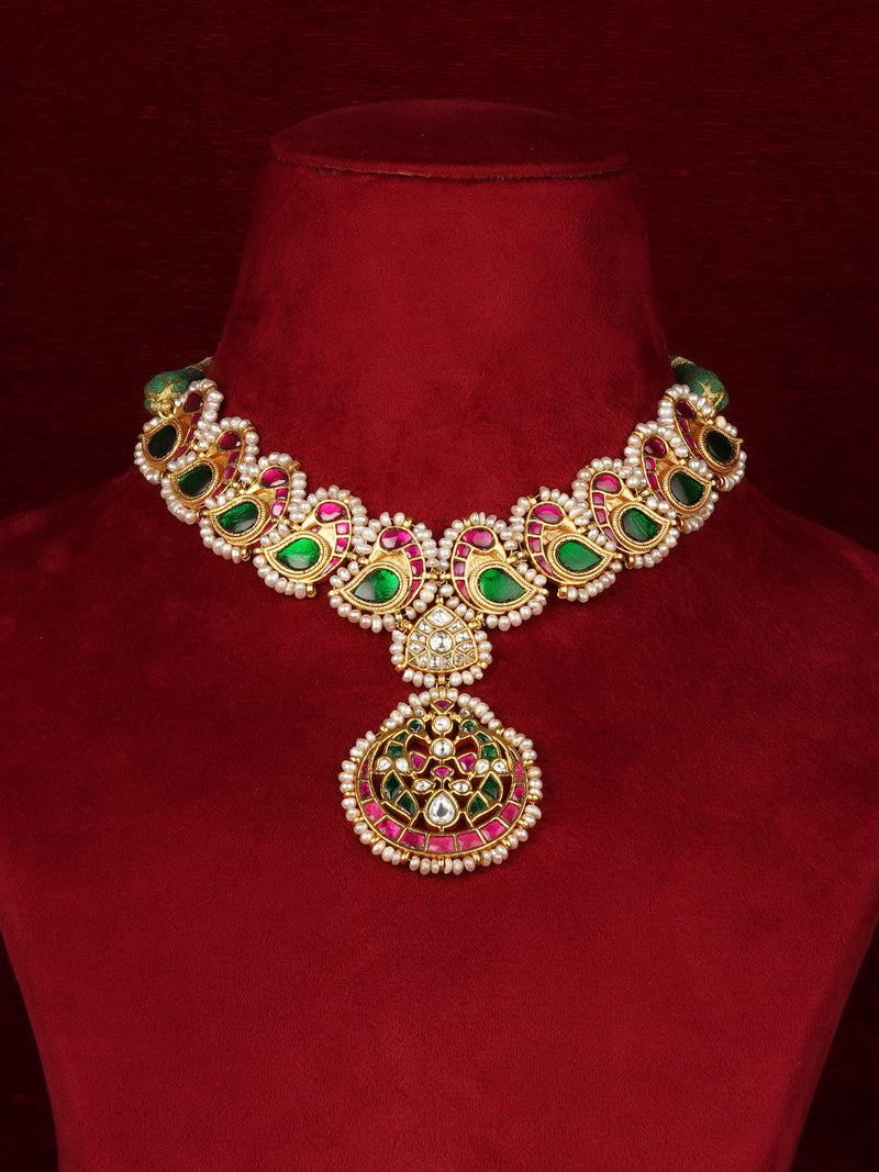 Basra Real Pearls Mishr Necklace Set