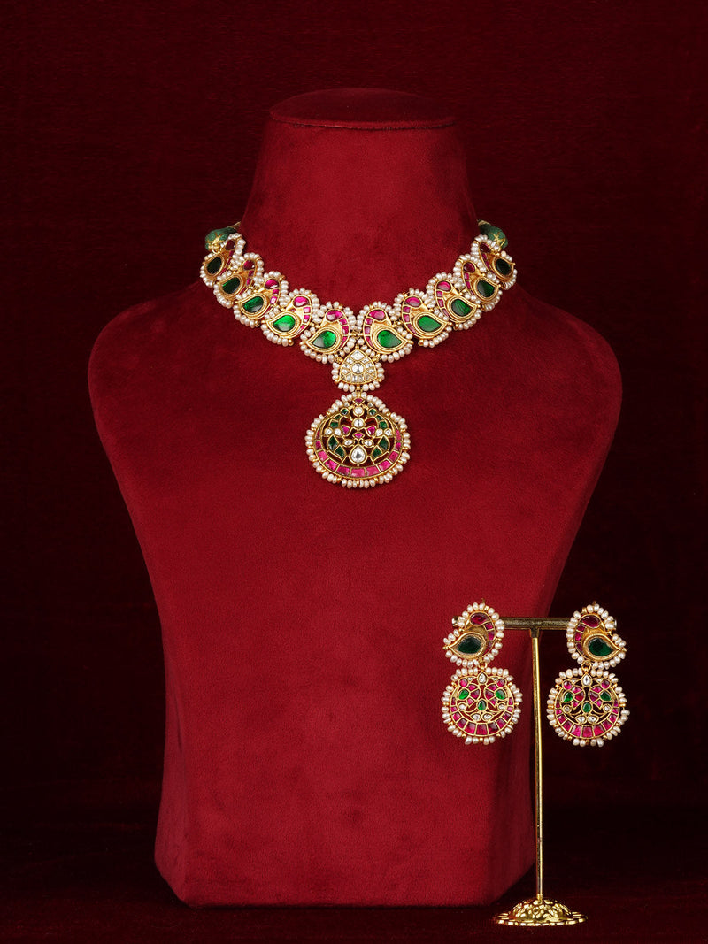 Basra Real Pearls Mishr Necklace Set – MR-S869M