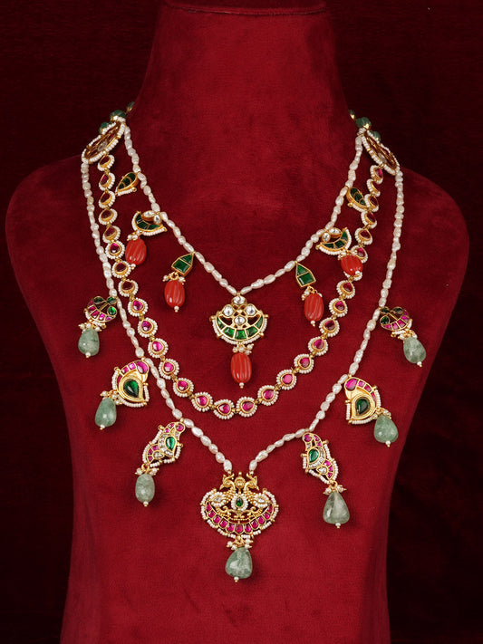 Real Pearls Mishr Necklace Set MR 1200