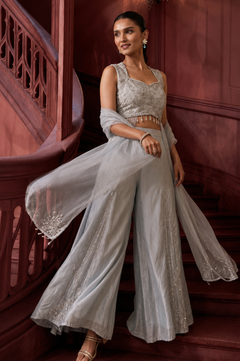 Blush Pink Handwork Indo-Western Palazzo Se