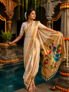 Mayur Varnika Soft Silk Paithani Nauvari Saree