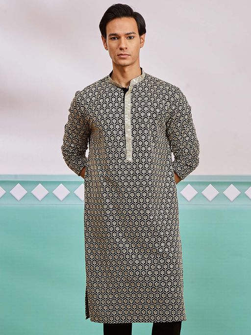 Meher Peach Embroidered Kurta