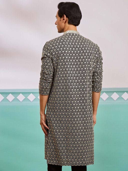 Meher Peach Embroidered Kurta