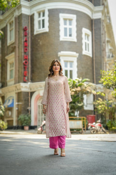 Cotton silk pants for kurta