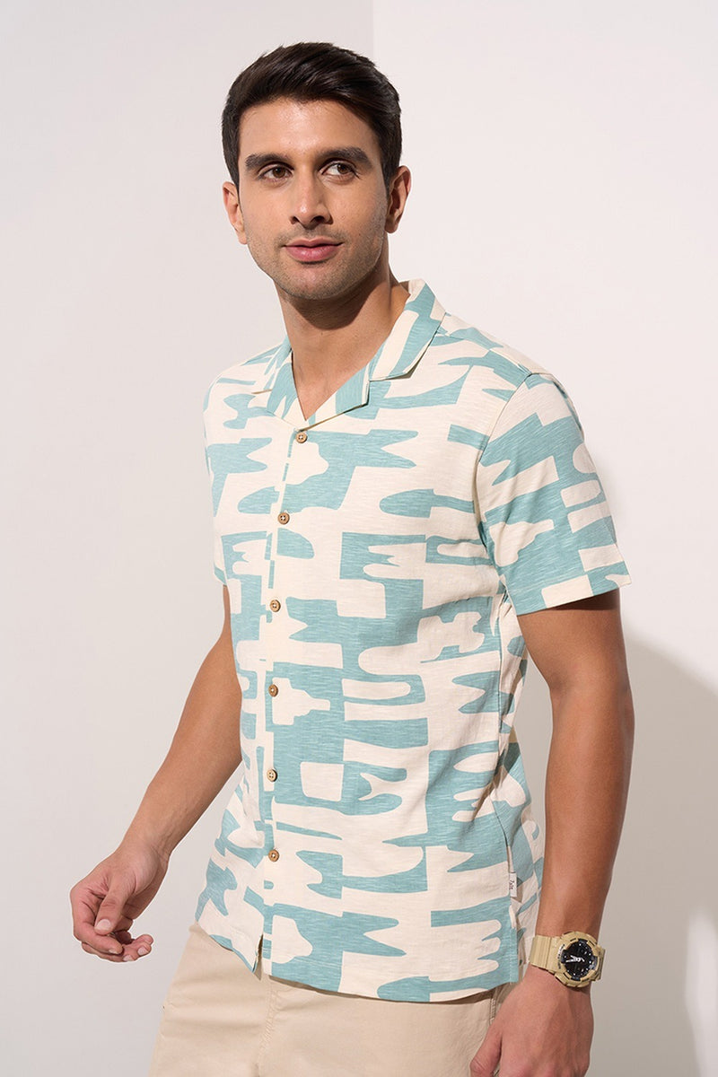 Half sleeve cotton shirt men