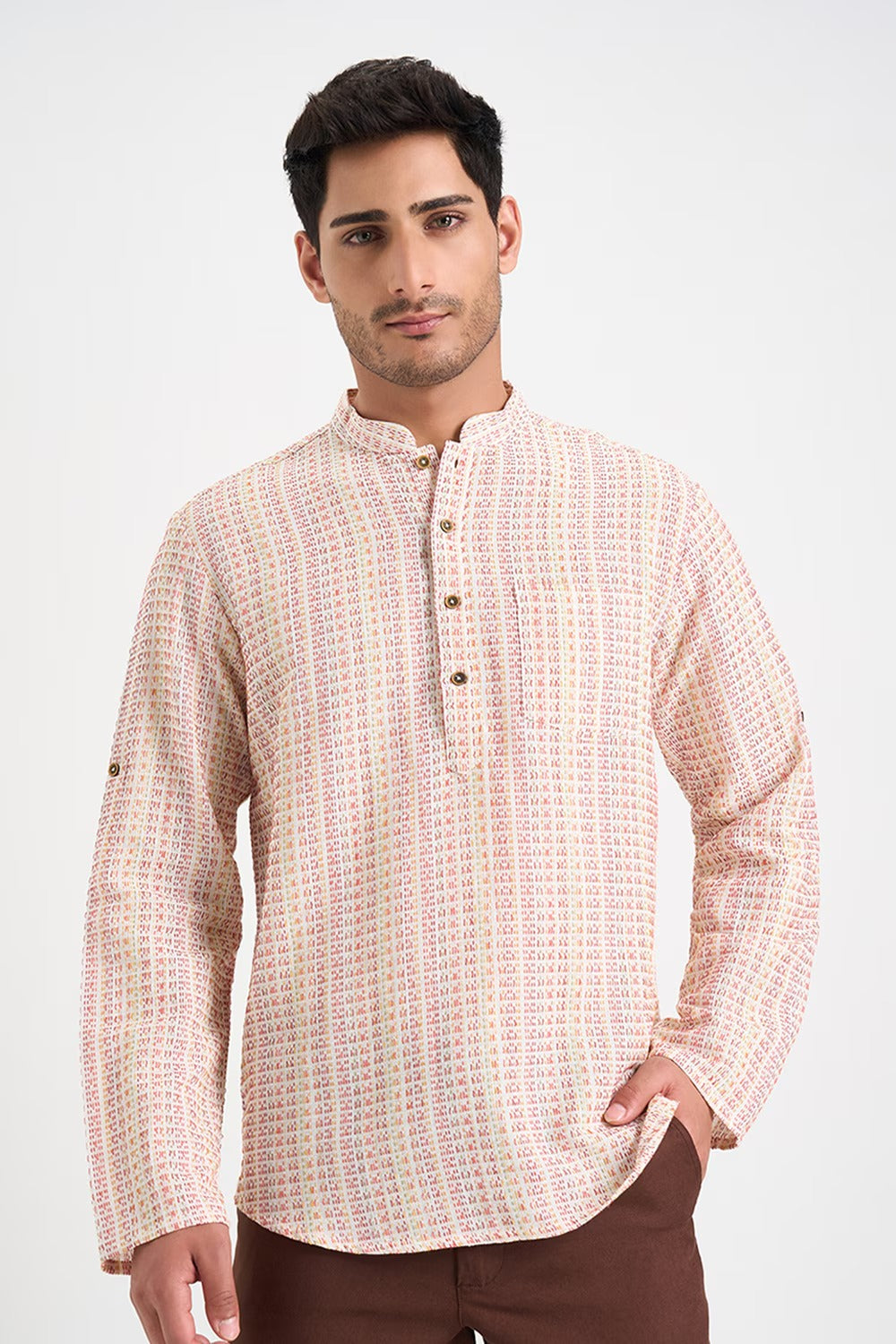 Beige kurta for festive wear