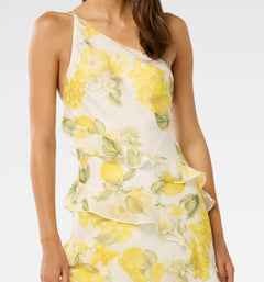 asymmetrical neckline dress