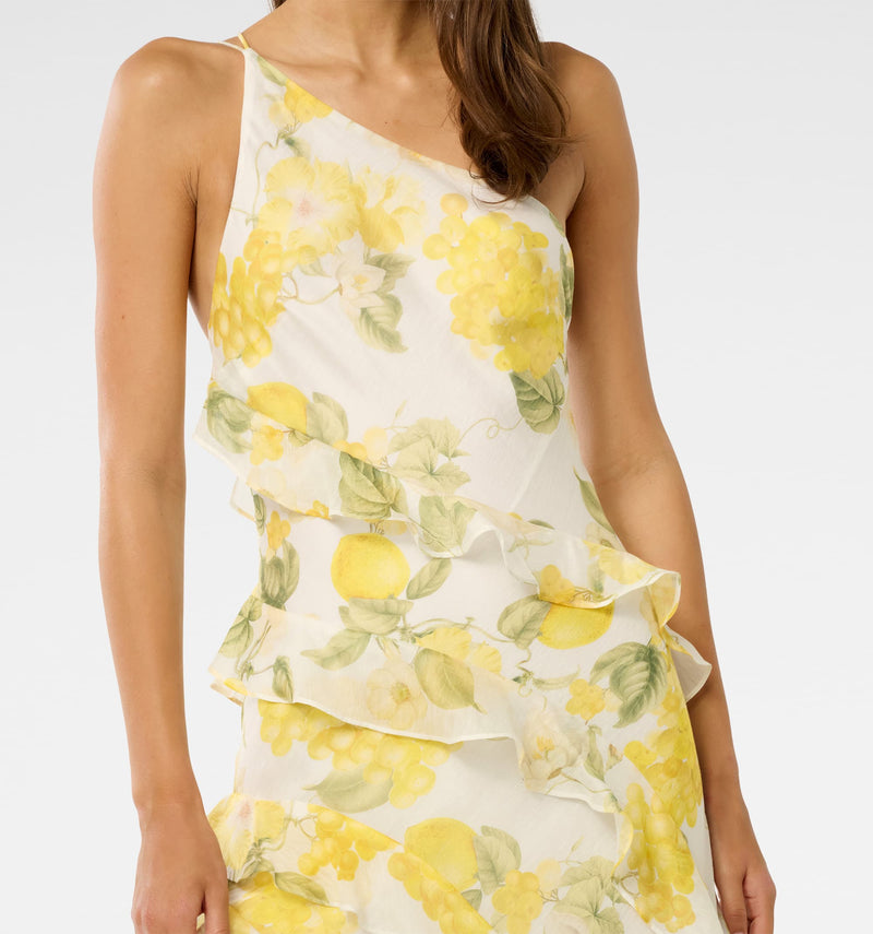 asymmetrical neckline dress