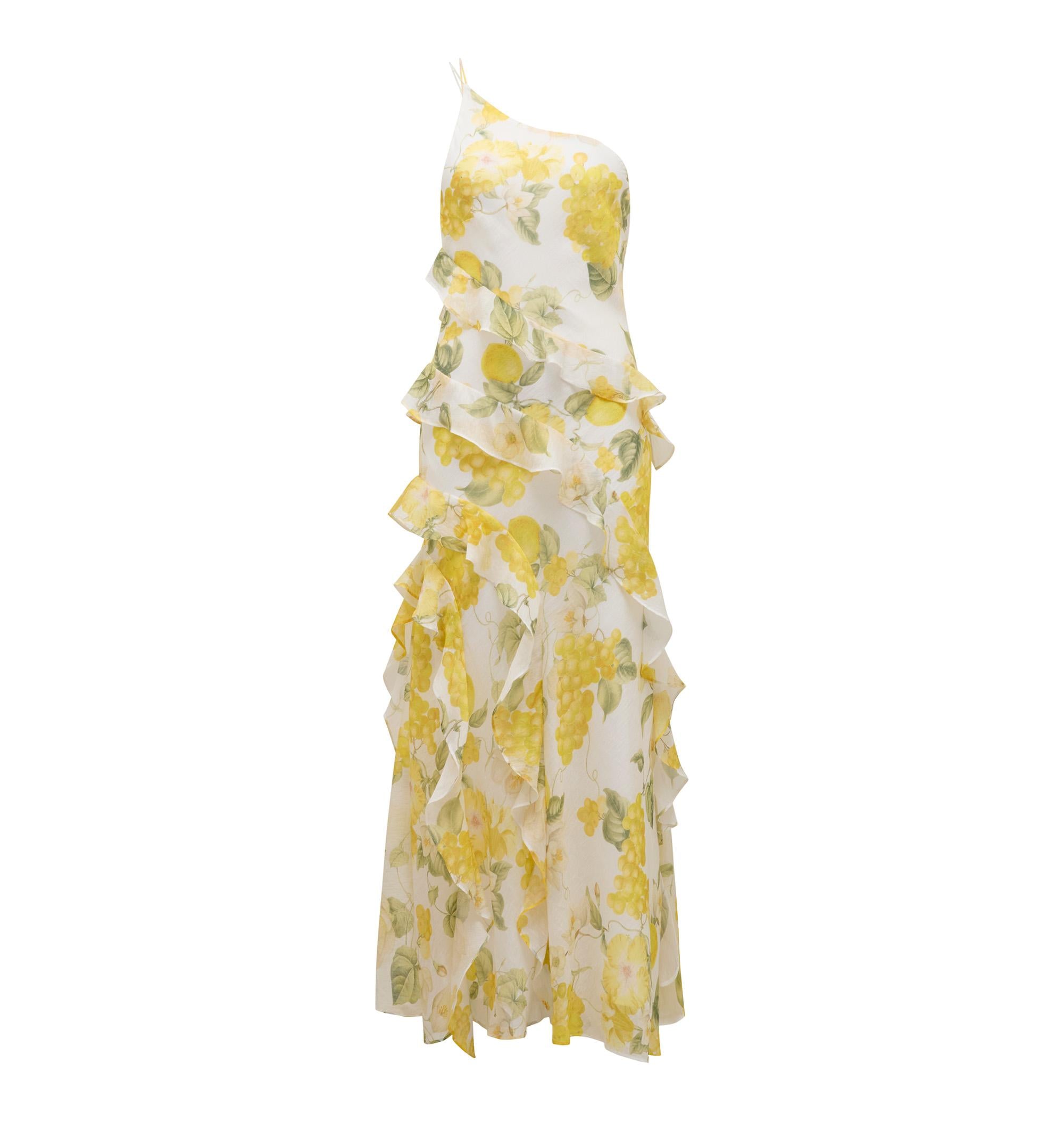draped one shoulder dress