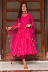 hand block printed Anarkali
