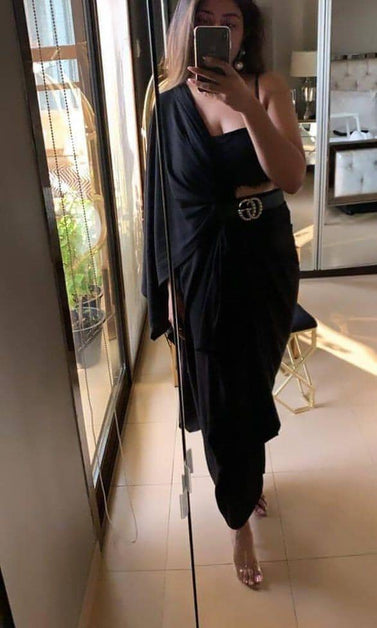 lazy girl saree alternative skirt