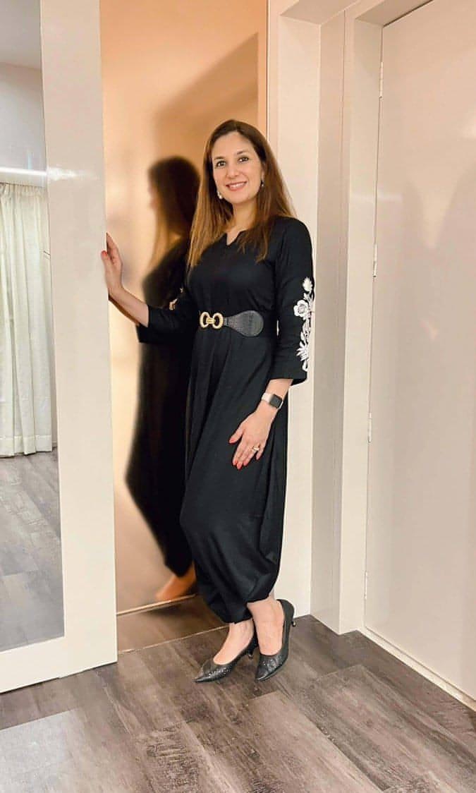 Liva Cotton Royal Blue Embroidered Jumpsuit