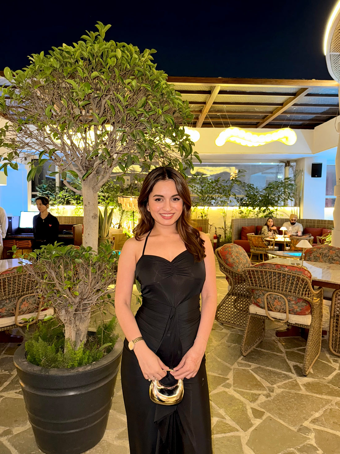 flattering midi length dress