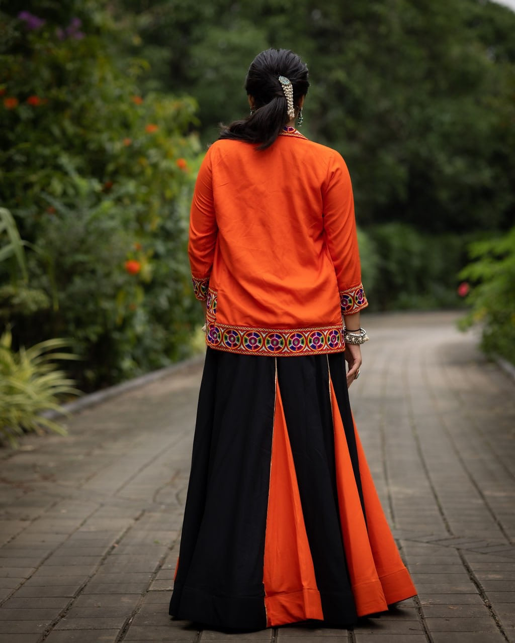 Navratri lehenga choli with koti