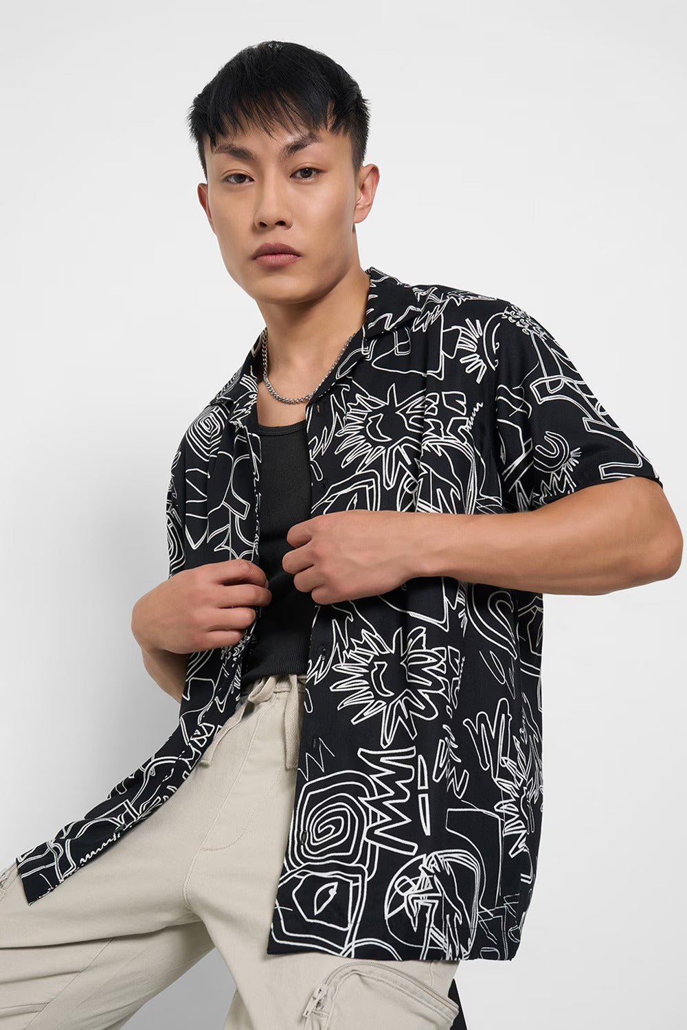 Printed vacation shirt men