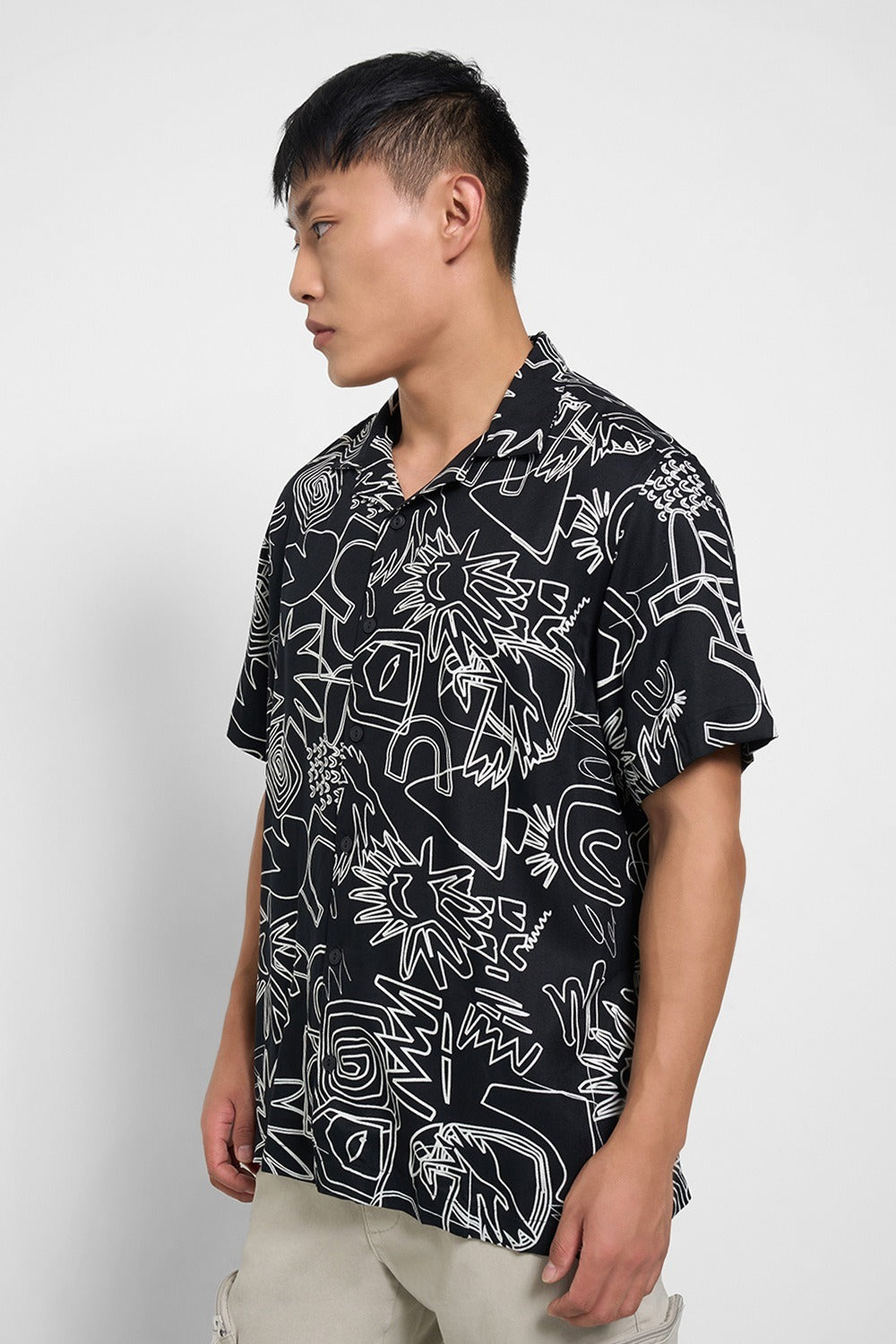 Men’s short sleeve rayon shirt