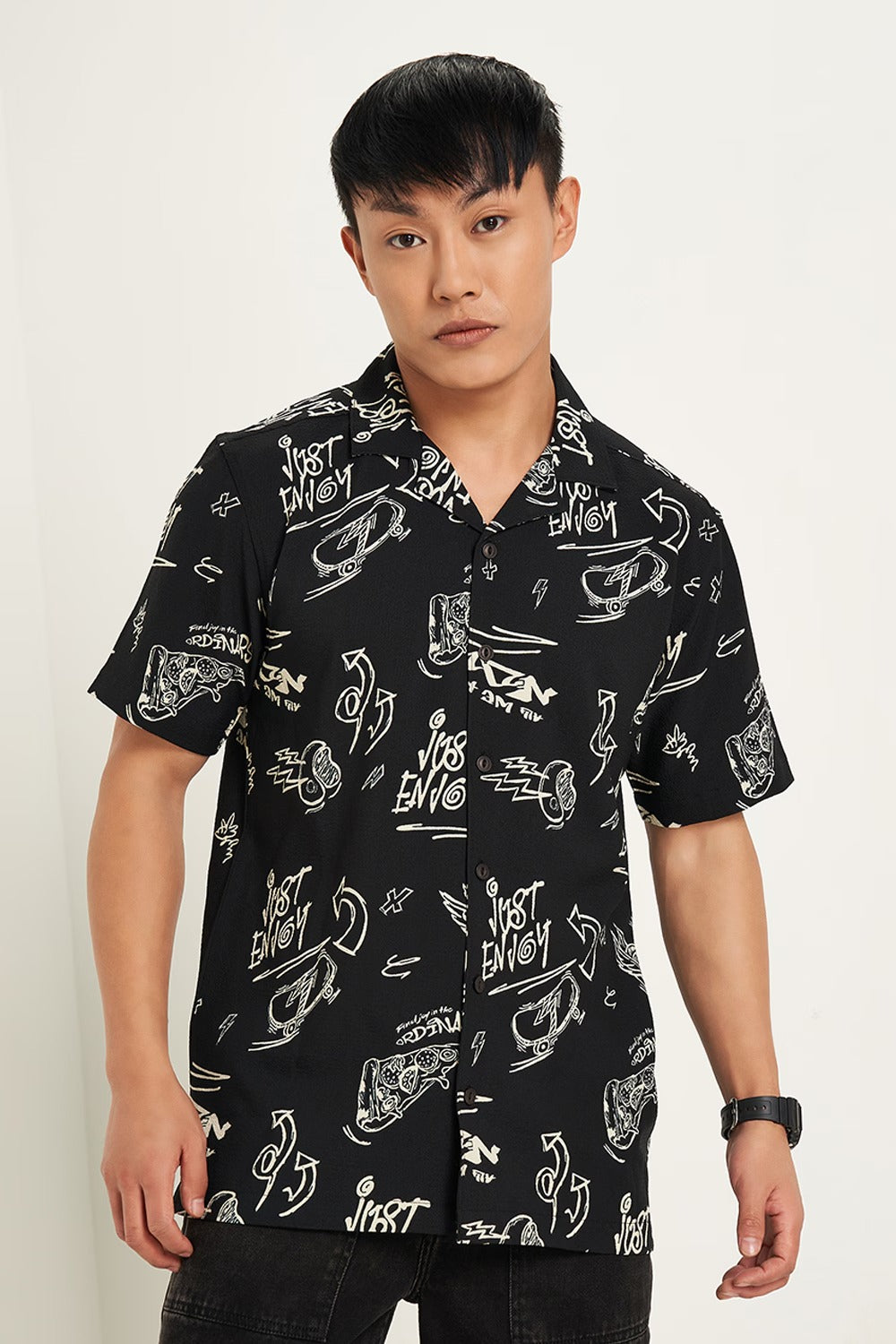 Casual black shirt for men