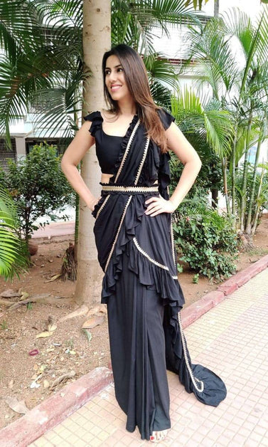 Bollywood inspired ruffle saree