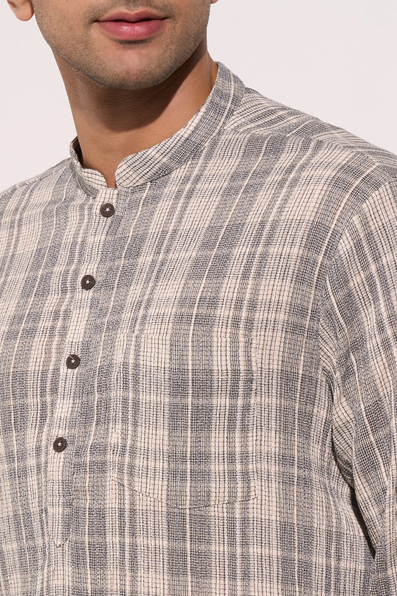Men's textured kurta shirt