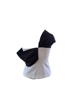 black and white contrast top
