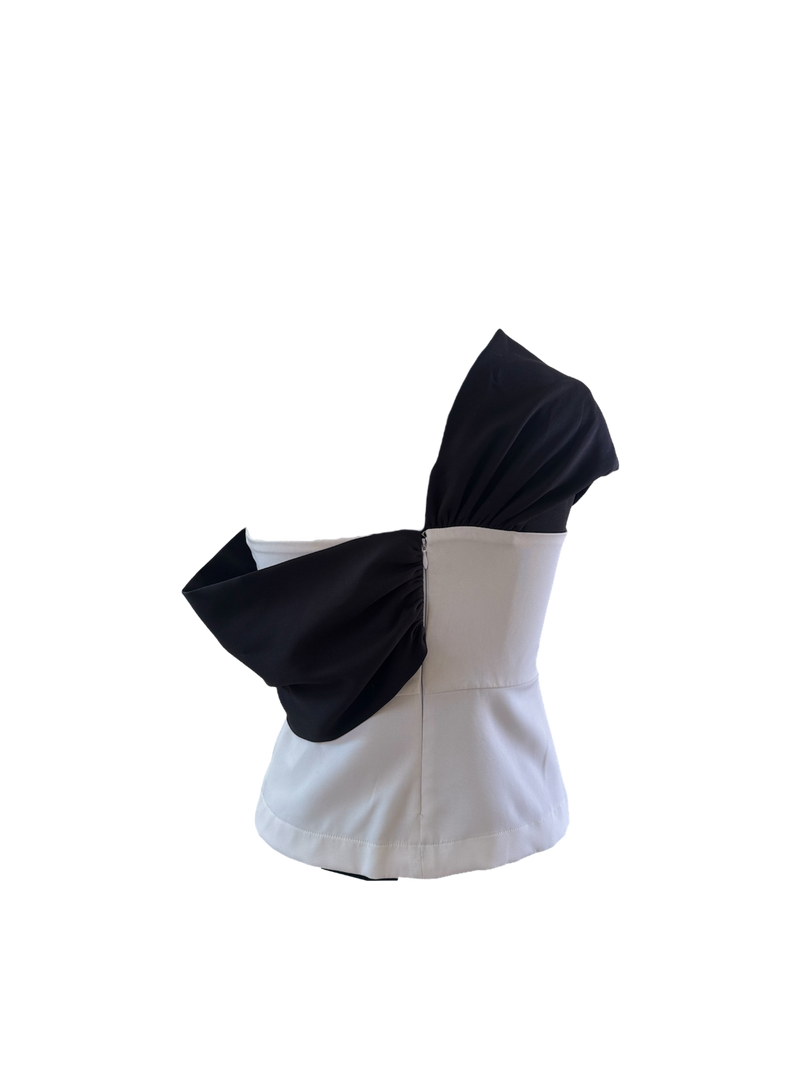 black and white contrast top