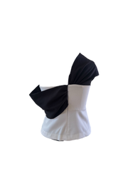 black and white contrast top