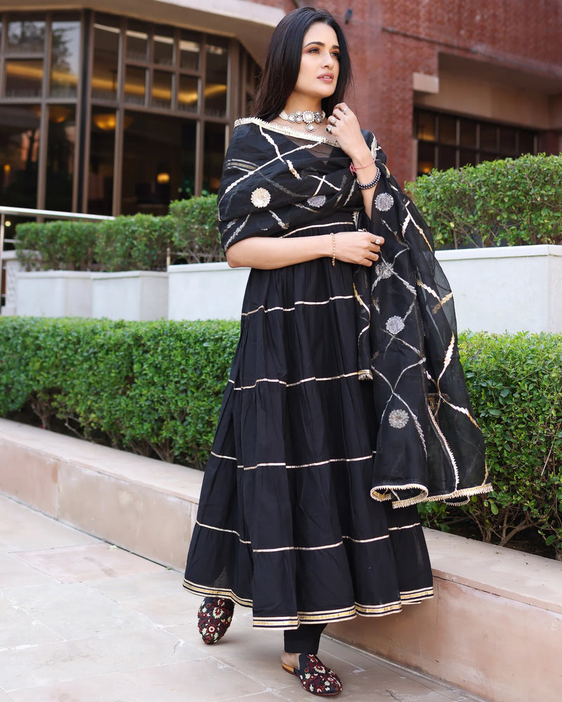Noor Saffron Festive Anarkali Suit Set