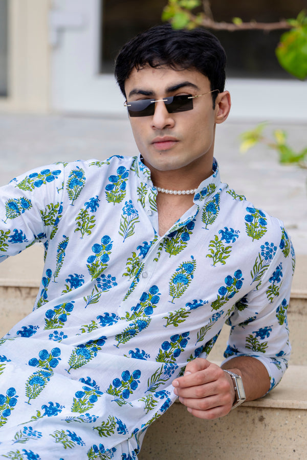 Sanganeri print kurta pyjama