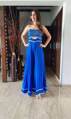 Blue festive jumpsuit for women