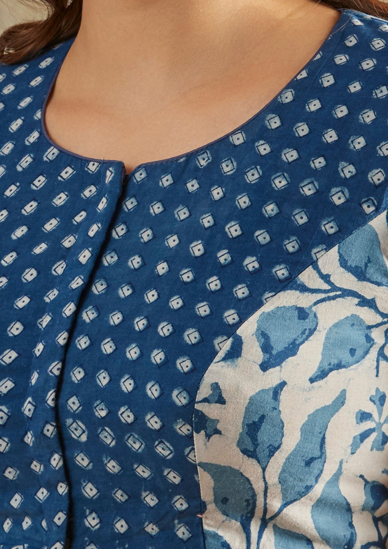 Round neck blouse design