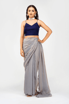 Blue Dreams Organza Noodle Strap Blouse