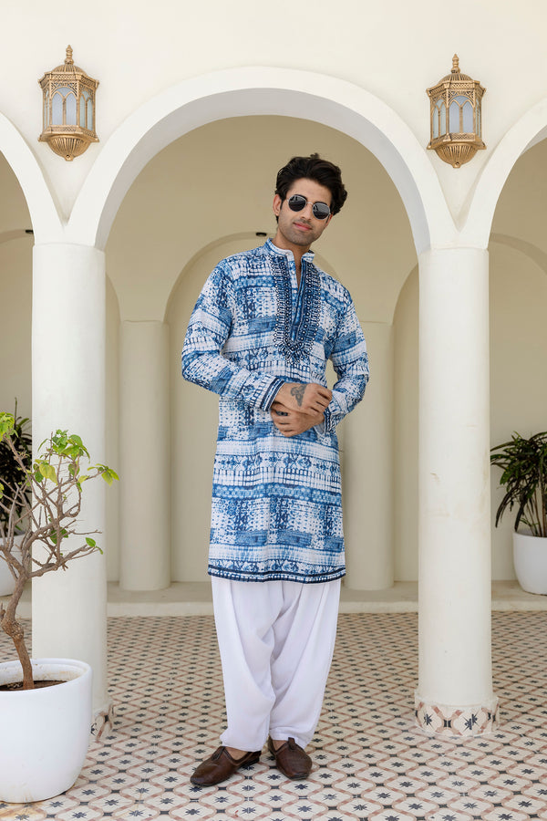 Traditional wear for men linen kurta