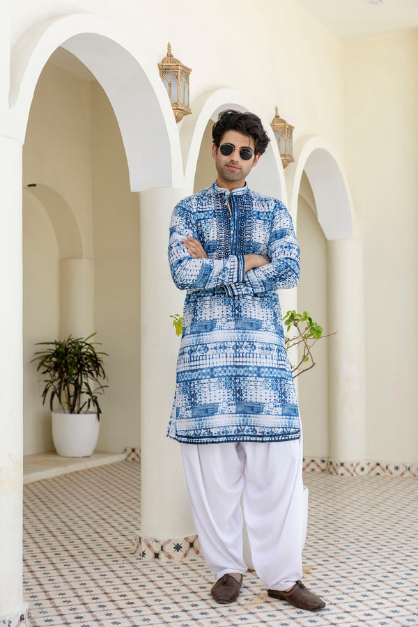 Festive embroidered men’s kurta
