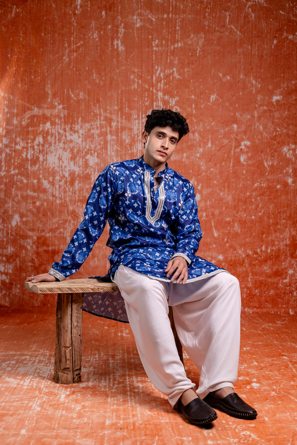 Mirror work kurta for men